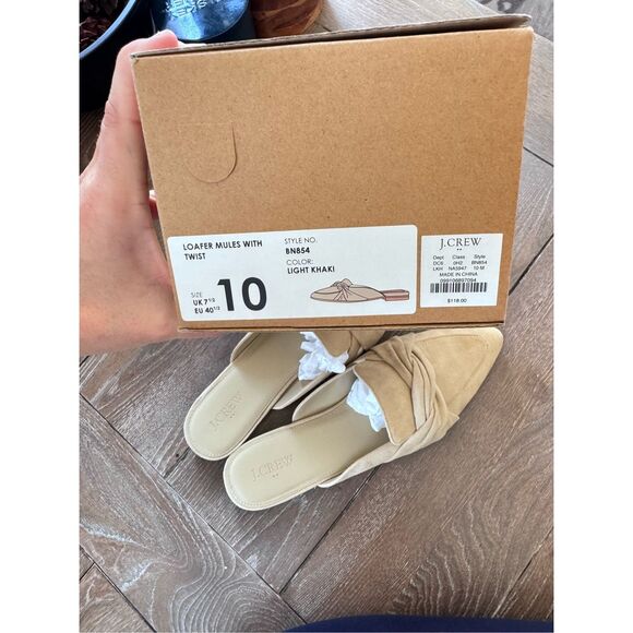J Crew Loafer Mules With Twist in Cream Size 10 - Picture 5 of 5